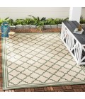 Safavieh Beach House BHS121 Cream / Green 9' X 12' Rectangle Area Rug