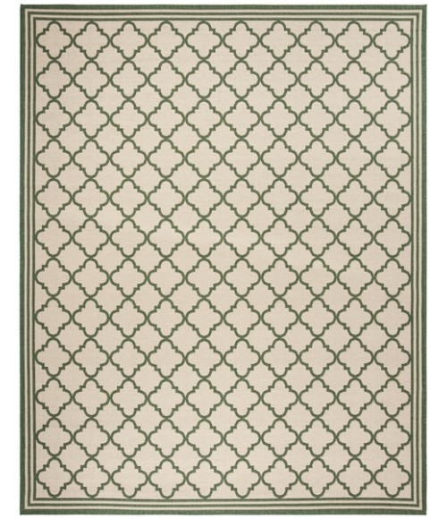 Safavieh Beach House BHS121 Cream / Green 9' X 12' Rectangle Area Rug