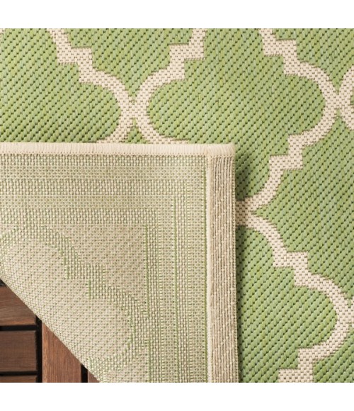 Safavieh Beach House BHS121 Olive / Cream 6'-7" X 9'-2" Rectangle Area Rug