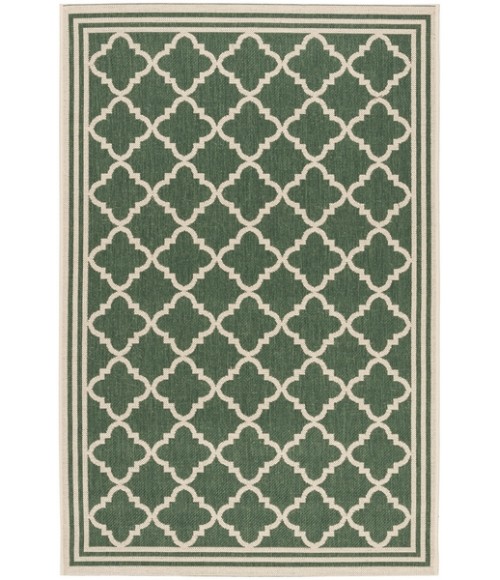 Safavieh Beach House BHS121 Green / Creme 4' X 6' Rectangle Area Rug