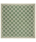 Safavieh Beach House BHS121 Green / Creme 4' X 4' Square Area Rug