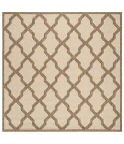 Safavieh Beach House BHS122 Cream / Beige 6'-7" X 6'-7" Square Area Rug