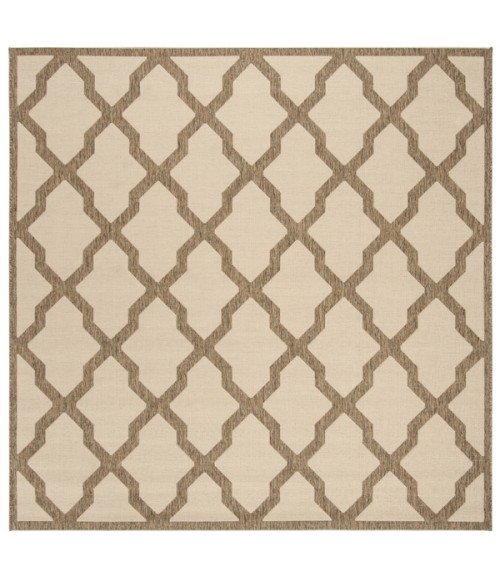 Safavieh Beach House BHS122 Cream / Beige 6'-7" X 6'-7" Square Area Rug