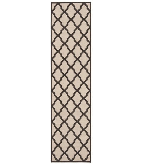 Safavieh Beach House BHS122 Creme / Brown 2'-2" X 8' Runner Area Rug