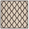 Safavieh Beach House BHS122 Creme / Brown 6'-7" X 6'-7" Square Area Rug