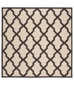 Safavieh Beach House BHS122 Creme / Brown 6'-7" X 6'-7" Square Area Rug