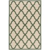 Safavieh Beach House BHS122 Cream / Green 5'-3" X 7'-6" Rectangle Area Rug