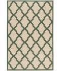 Safavieh Beach House BHS122 Cream / Green 6'-7" X 6'-7" Round Area Rug