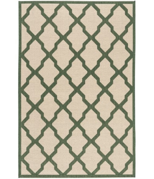 Safavieh Beach House BHS122 Cream / Green 6'-7" X 6'-7" Round Area Rug
