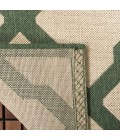Safavieh Beach House BHS122 Cream / Green 6'-7" X 6'-7" Round Area Rug