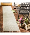 Safavieh Beach House BHS123 Cream / Aqua 2'-2" X 8' Runner Area Rug