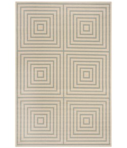 Safavieh Beach House BHS123 Cream / Aqua 4' X 6' Rectangle Area Rug