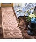Safavieh Beach House BHS123 Red / Creme 2'-2" X 8' Runner Area Rug