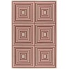 Safavieh Beach House BHS123 Red / Creme 2'-2" X 4' Accent Area Rug