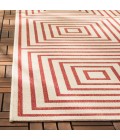 Safavieh Beach House BHS123 Red / Creme 2'-2" X 8' Runner Area Rug