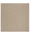 Safavieh Beach House BHS123 Creme / Brown 6'-7" X 6'-7" Square Area Rug