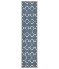 Safavieh Beach House BHS125 Blue / Creme 2'-2" X 8' Runner Area Rug