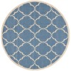 Safavieh Beach House BHS125 Blue / Creme 8' X 8' Round Area Rug