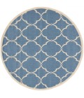 Safavieh Beach House BHS125 Blue / Creme 4' X 4' Round Area Rug