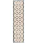 Safavieh Beach House BHS125 Cream / Blue 2'-2" X 6' Runner Area Rug
