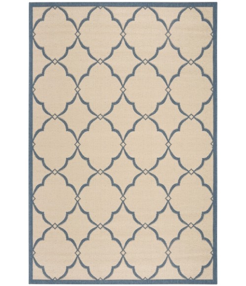 Safavieh Beach House BHS125 Cream / Blue 4' X 6' Rectangle Area Rug