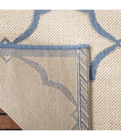 Safavieh Beach House BHS125 Cream / Blue 4' X 6' Rectangle Area Rug