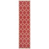 Safavieh Beach House BHS125 Red / Creme 2'-2" X 12' Runner Area Rug