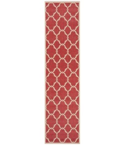 Safavieh Beach House BHS125 Red / Creme 2'-2" X 6' Runner Area Rug