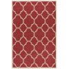 Safavieh Beach House BHS125 Red / Creme 6'-7" X 9'-2" Rectangle Area Rug