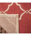 Safavieh Beach House BHS125 Red / Creme 4' X 4' Square Area Rug