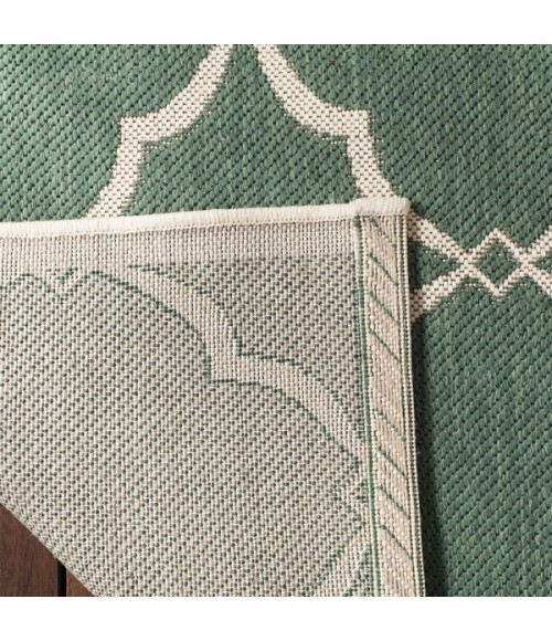 Safavieh Beach House BHS125 Green / Creme 8' X 10' Rectangle Area Rug