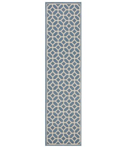 Safavieh Beach House BHS127 Blue / Creme 2'-2" X 6' Runner Area Rug