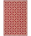 Safavieh Beach House BHS127 Red / Creme 3' X 5' Rectangle Area Rug