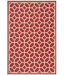 Safavieh Beach House BHS127 Red / Creme 4' X 6' Rectangle Area Rug