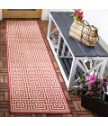 Safavieh Beach House BHS128 Red / Creme 2'-2" X 6' Runner Area Rug