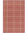 Safavieh Beach House BHS128 Red / Creme 5'-3" X 7'-6" Rectangle Area Rug