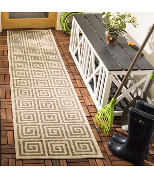 Safavieh Beach House BHS129 Beige / Cream 2'-2" X 6' Runner Area Rug