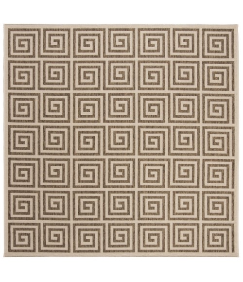Safavieh Beach House BHS129 Beige / Cream 6'-7" X 6'-7" Square Area Rug