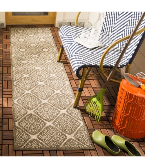 Safavieh Beach House BHS132 Cream / Beige 2'-2" X 12' Runner Area Rug