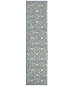 Safavieh Beach House BHS132 Cream / Blue 2'-2" X 6' Runner Area Rug