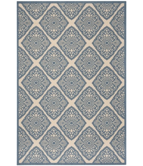 Safavieh Beach House BHS132 Cream / Blue 9' X 12' Rectangle Area Rug