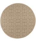 Safavieh Beach House BHS134 Cream / Beige 4' X 4' Round Area Rug