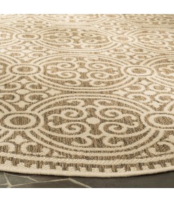 Safavieh Beach House BHS134 Cream / Beige 4' X 4' Round Area Rug