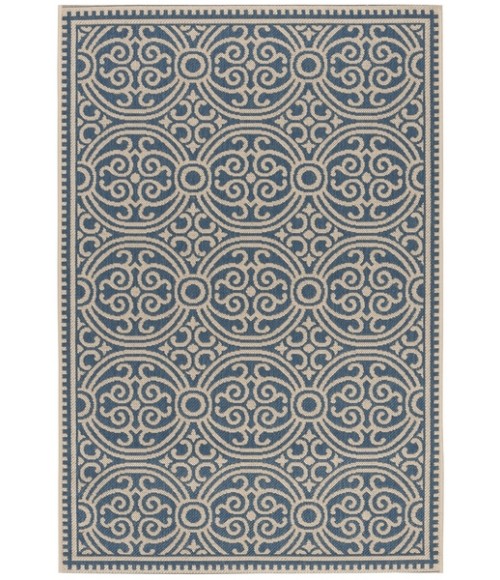 Safavieh Beach House BHS134 Cream / Blue 4' X 6' Rectangle Area Rug