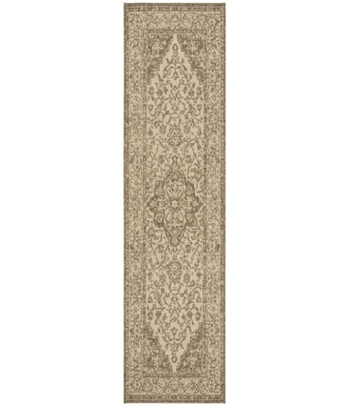 Safavieh Beach House BHS137 Cream / Beige 2'-2" X 12' Runner Area Rug