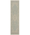 Safavieh Beach House BHS137 Aqua / Cream 2'-2" X 12' Runner Area Rug