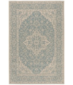 Safavieh Beach House BHS137 Aqua / Cream 4' X 4' Square Area Rug