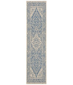 Safavieh Beach House BHS137 Blue / Creme 2'-2" X 6' Runner Area Rug