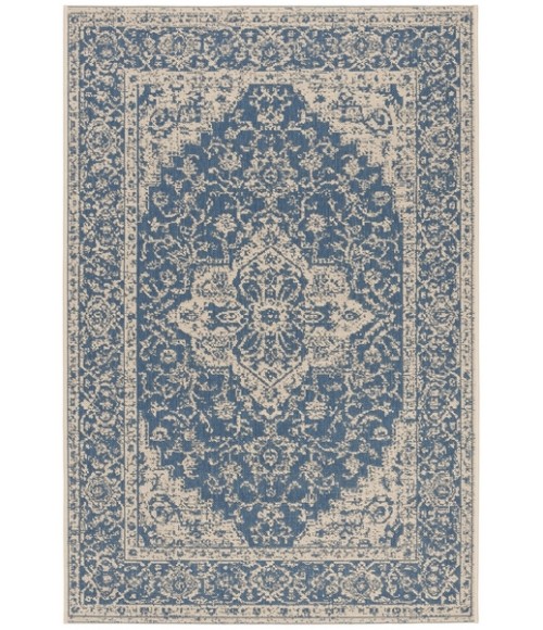 Safavieh Beach House BHS137 Blue / Creme 3' X 5' Rectangle Area Rug