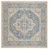 Safavieh Beach House BHS137 Blue / Creme 4' X 4' Square Area Rug
